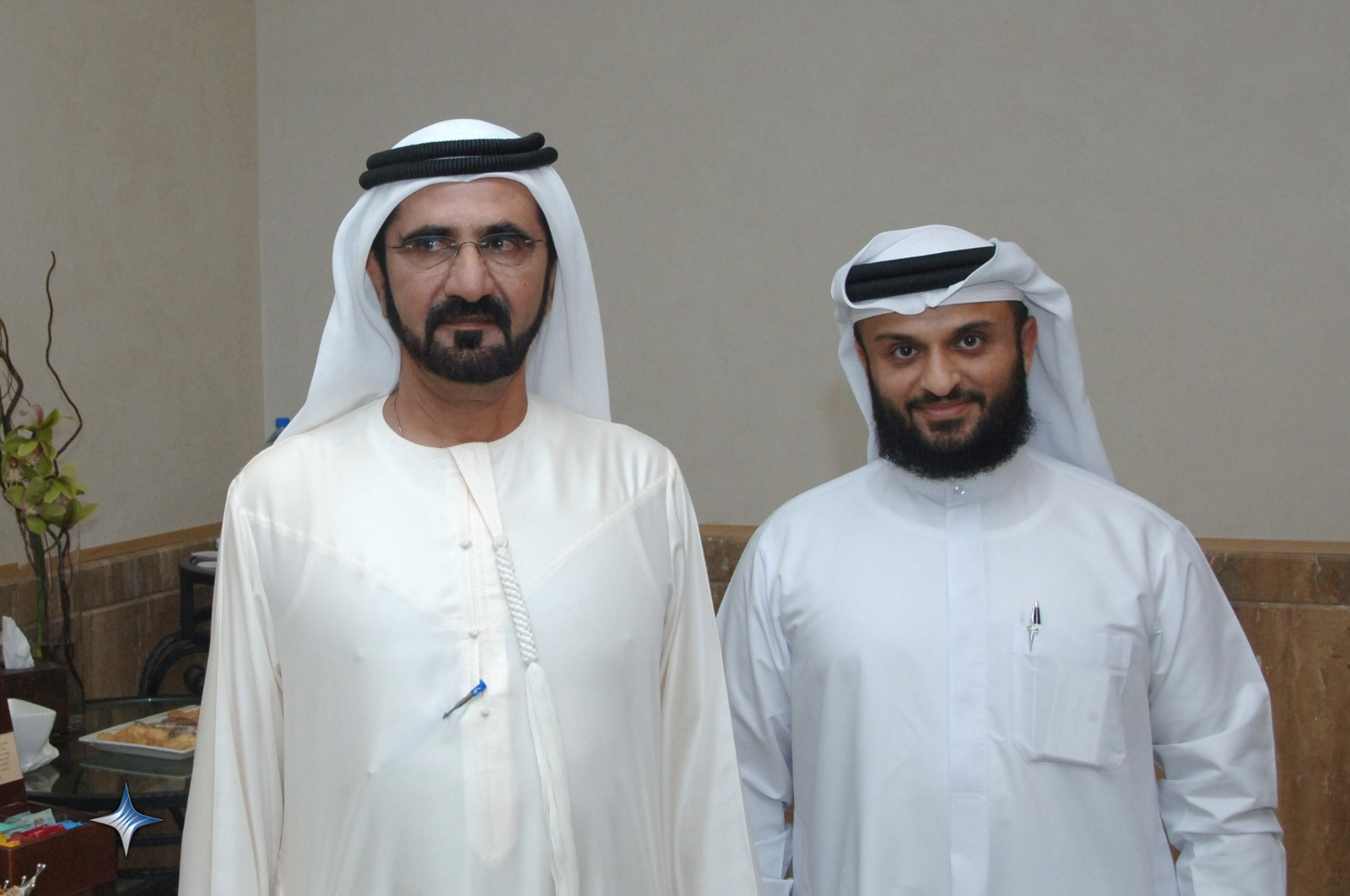Azzan standing with the Ruler of Dubai